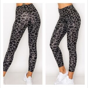 Kimberly High Waist Leopard Leggings WomenColor Black & Gray Size S